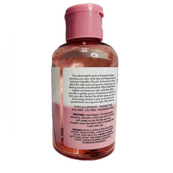 Dermasil Glycolic Acid Toning Solution 4 oz New Rose Water Product! TikTok - Picture 2 of 2